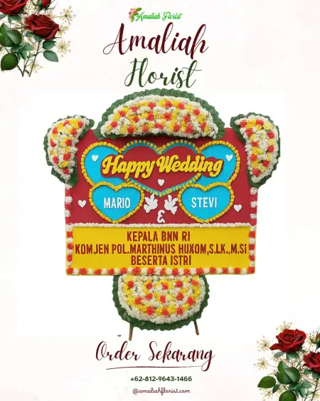 Papan Bunga Pernikahan Katur